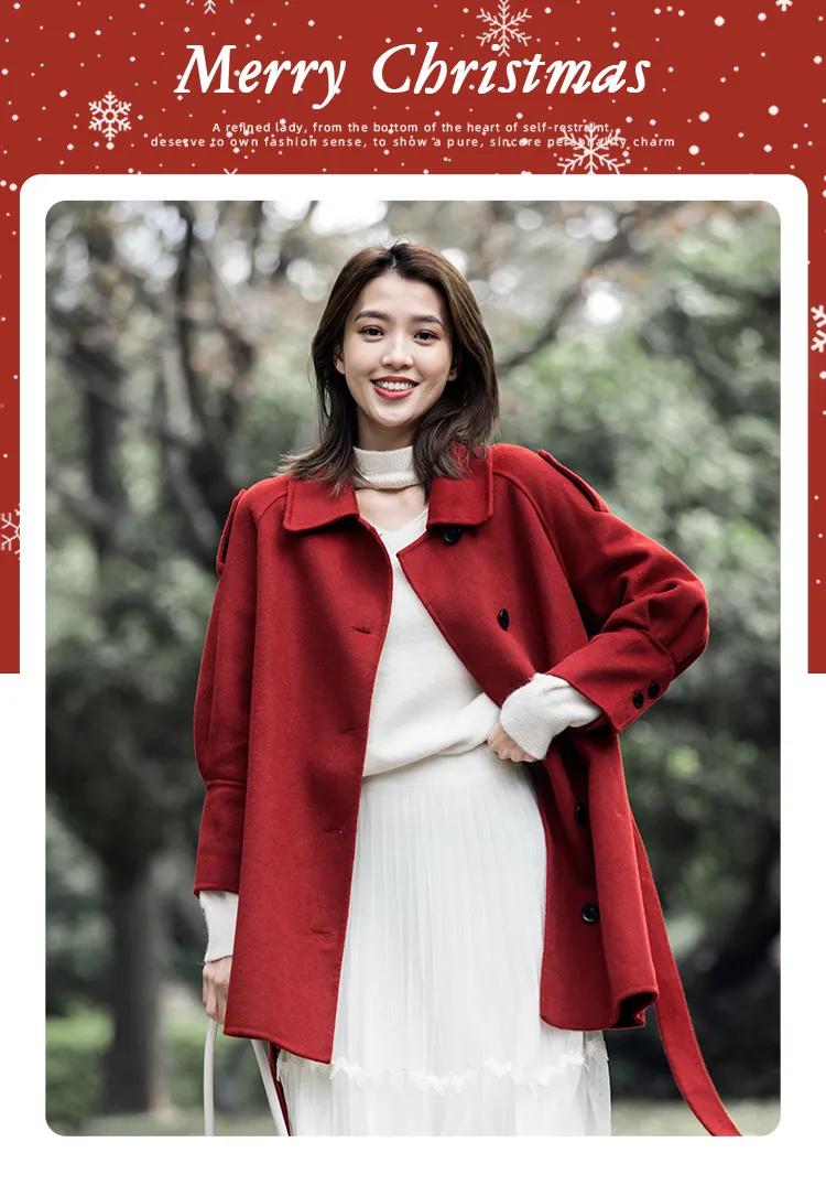 红大衣+绿卫衣=绝美！今年冬天照着穿，显瘦又有气质