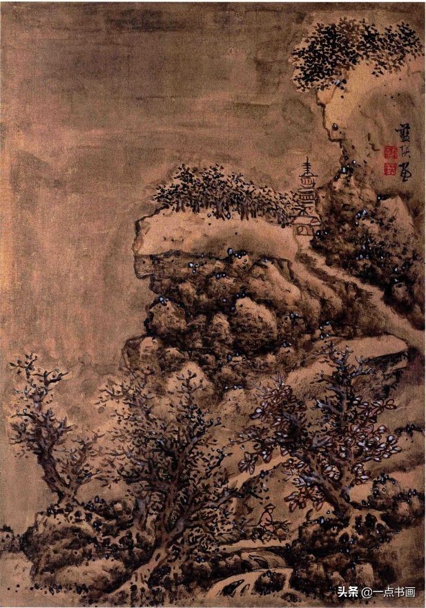 明画家蓝瑛溪山幽居图,明蓝瑛山水画全集