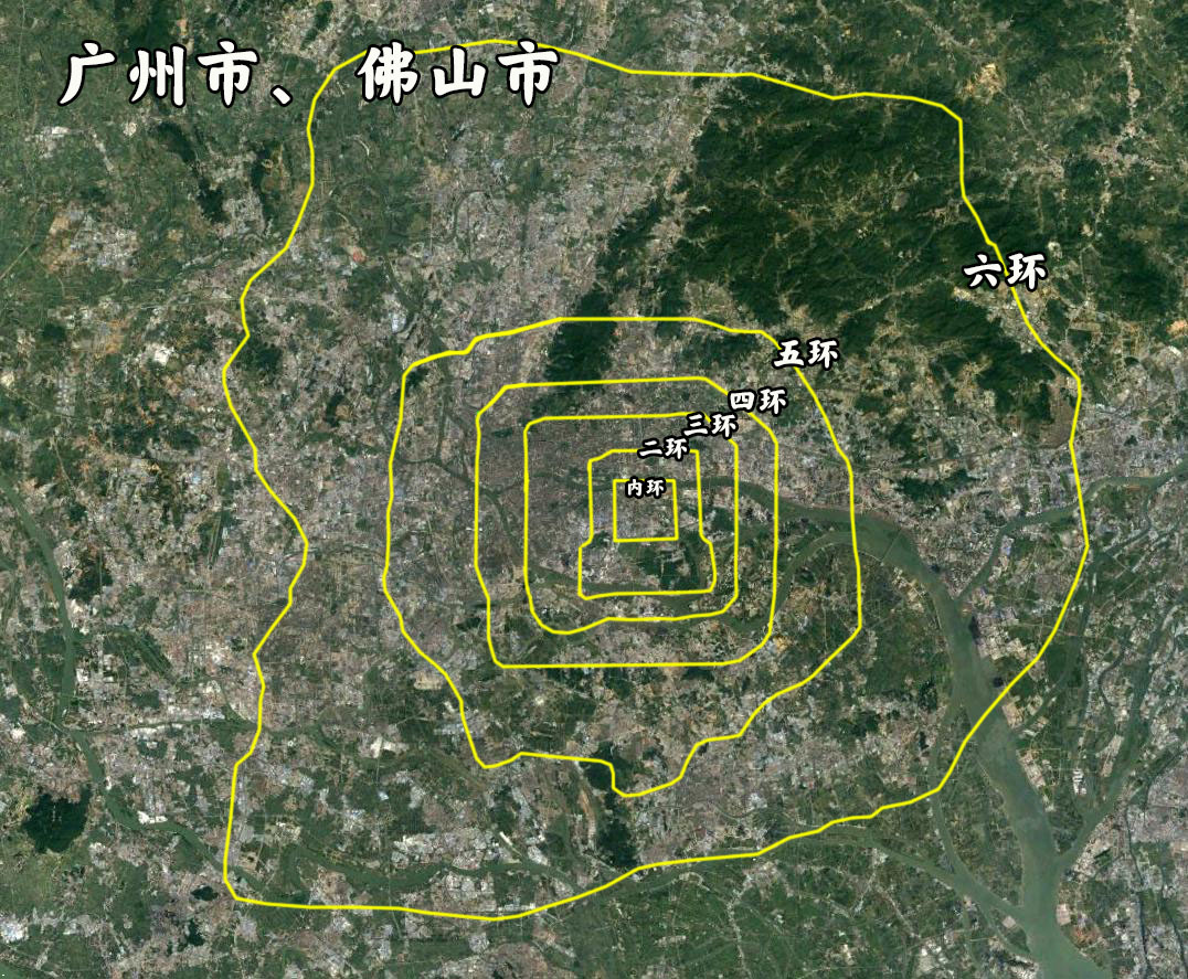 同比例面积城市对比,北京五环图对比各大城市