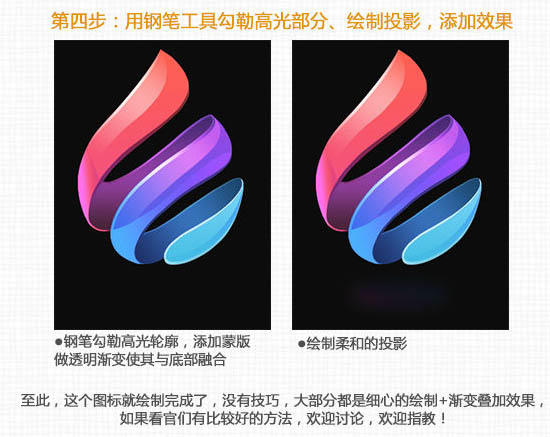 ps简单线条小图标制作教程,ps彩带的制作步骤