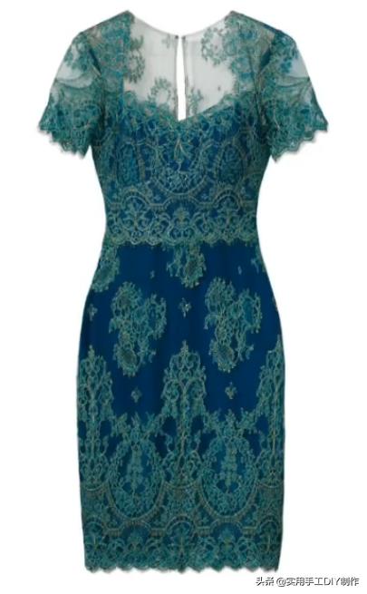 春天的手工白色蕾丝连衣裙,布艺蕾丝连衣裙