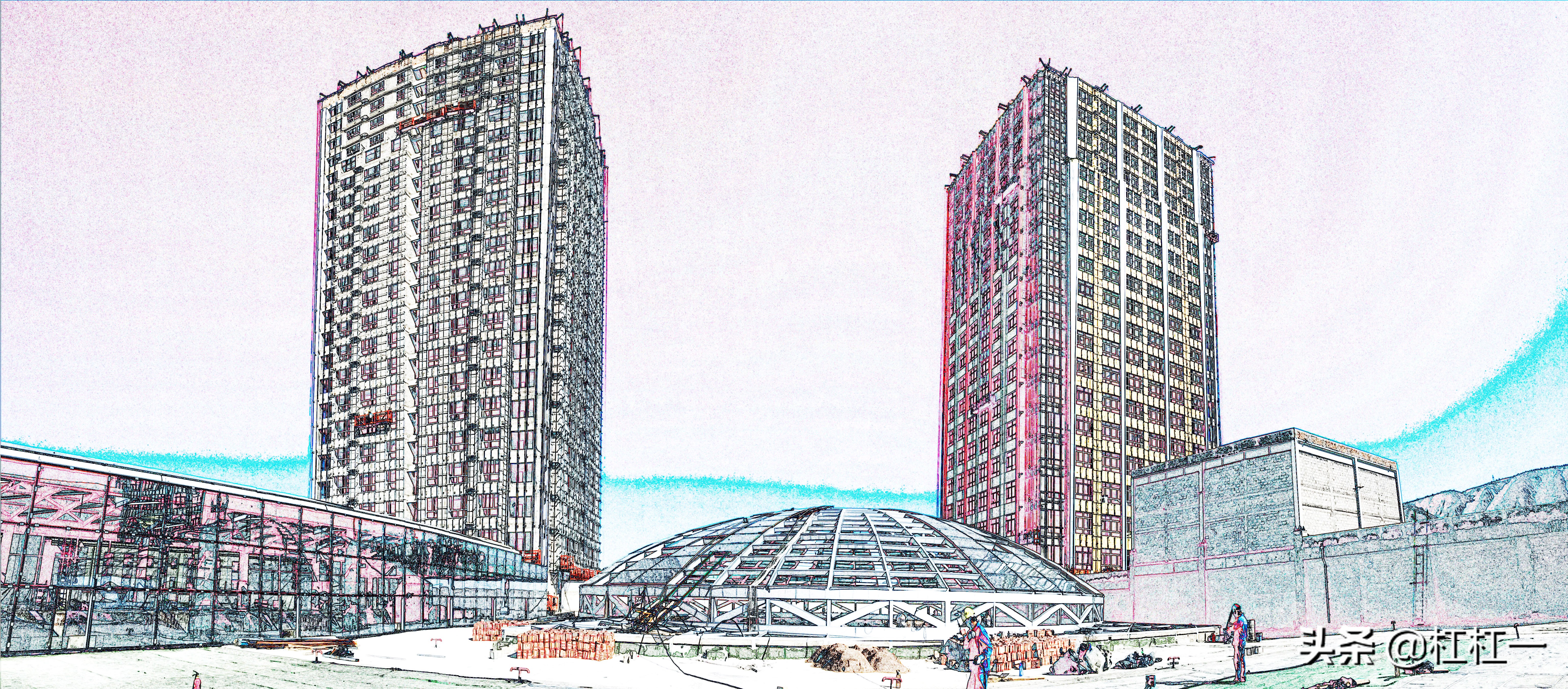 环县高耸入云,环县政府大楼