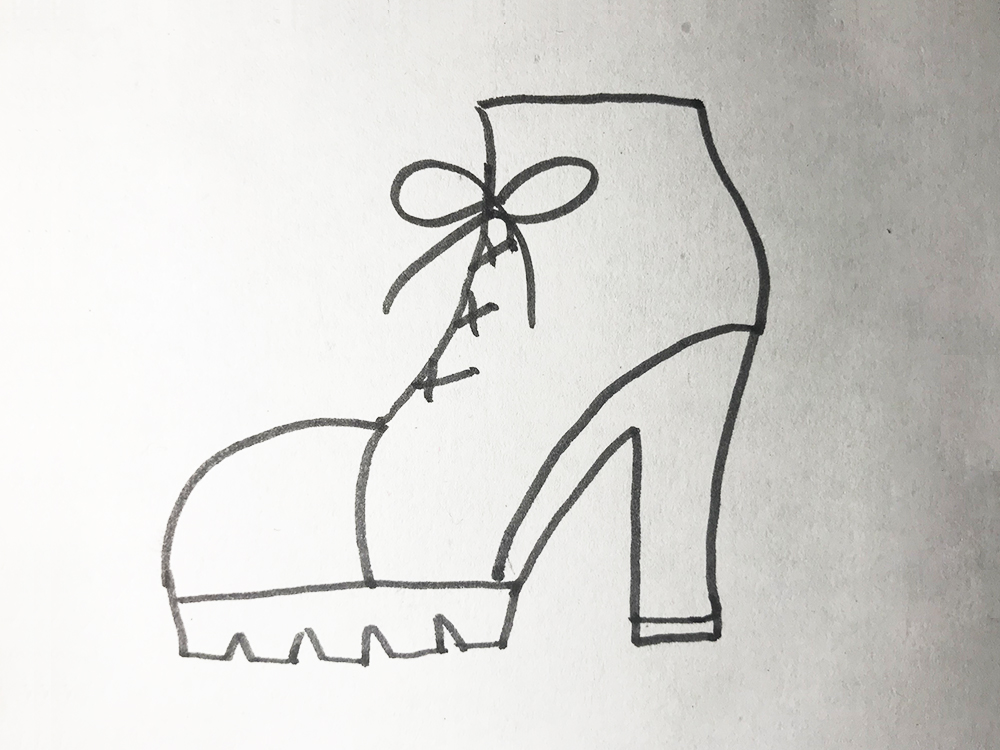 高跟鞋简笔画简单又好看,图画高跟鞋简笔画彩色