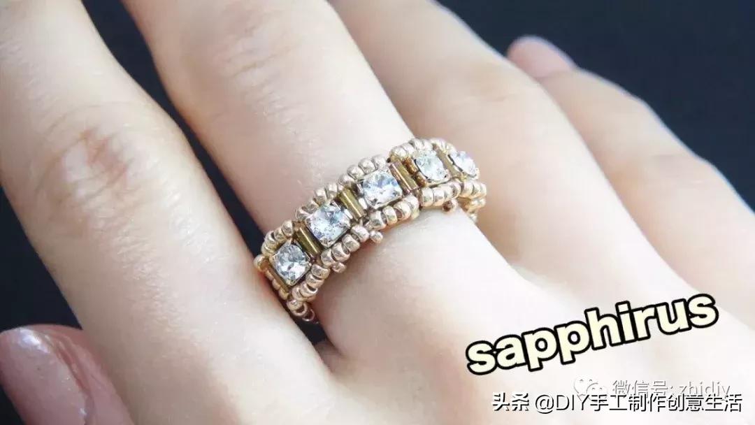简单手工串珠戒指和发箍,戒指手工diy串珠慢视频