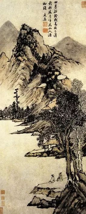 明代夏芷国画山水作品高清大图,明代100幅山水精品赏析第二辑