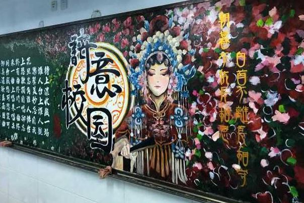 00后绝美黑板报,00后黑板报设计高级感