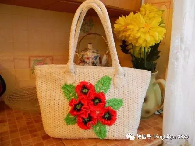 塑料袋编拖鞋,毛线编织浴花袋