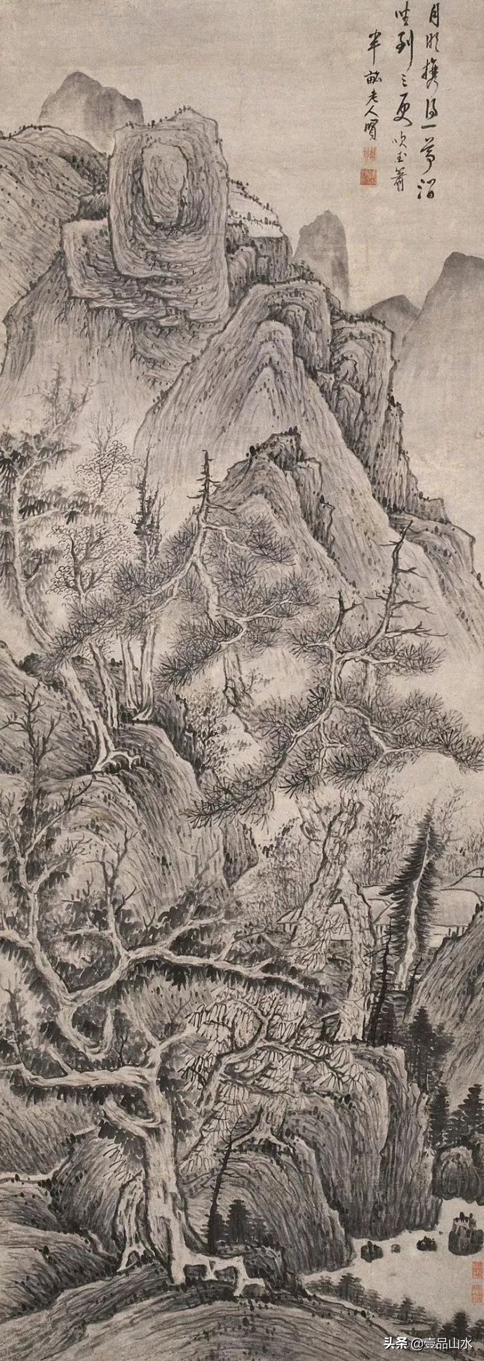 最真实的国画山水画,当代国画山水中的点景人物