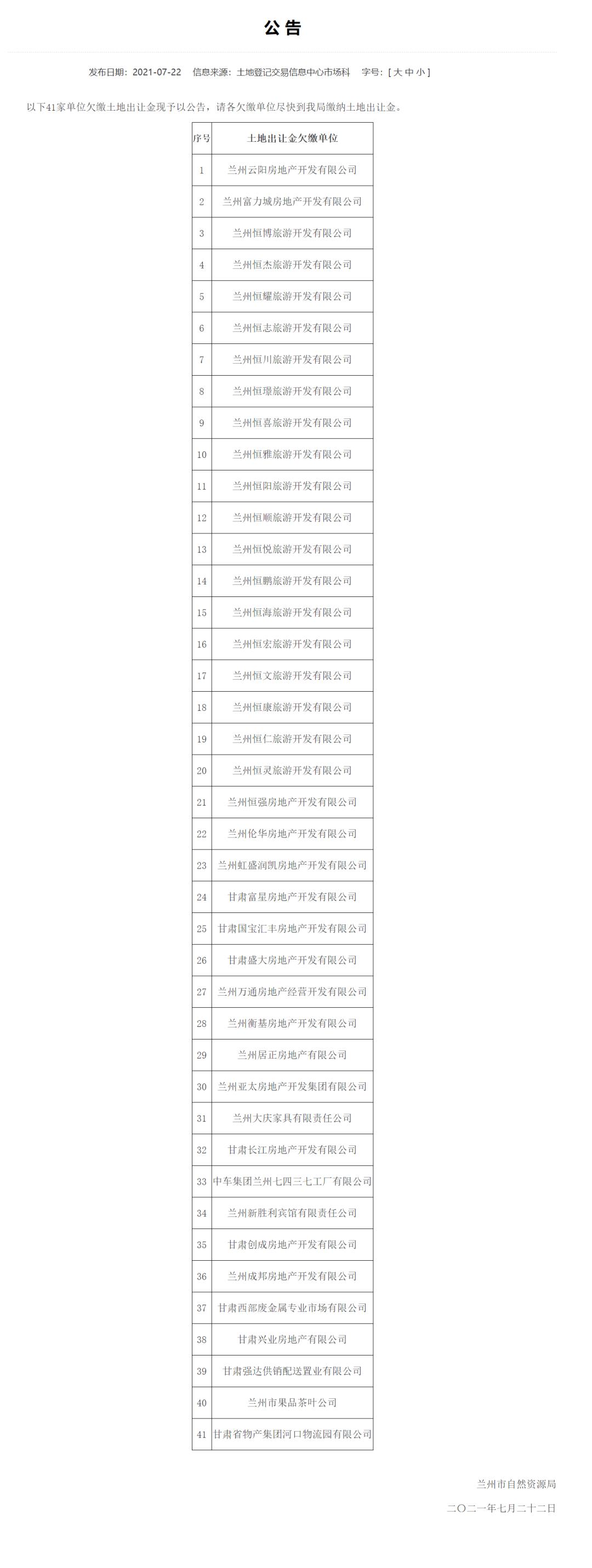 开发商欠缴土地出让金能办产权吗,兰州没交土地出让金的房企