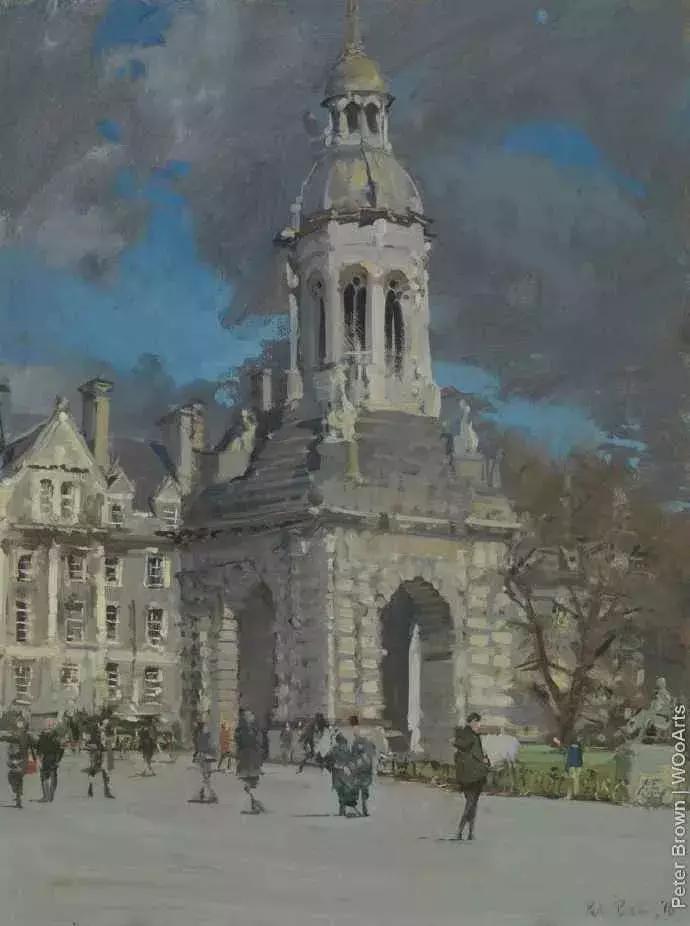 欧洲油画秋日街景,peterbrown油画从哪里买
