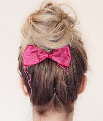 侧边一字发卡怎样戴好看,两边小红色蝴蝶结发卡怎么戴好看