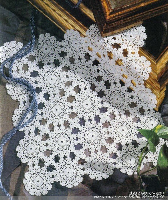 洛可可风蕾丝古典钩针桌布,钩针编织蕾丝长方形沙发巾图解