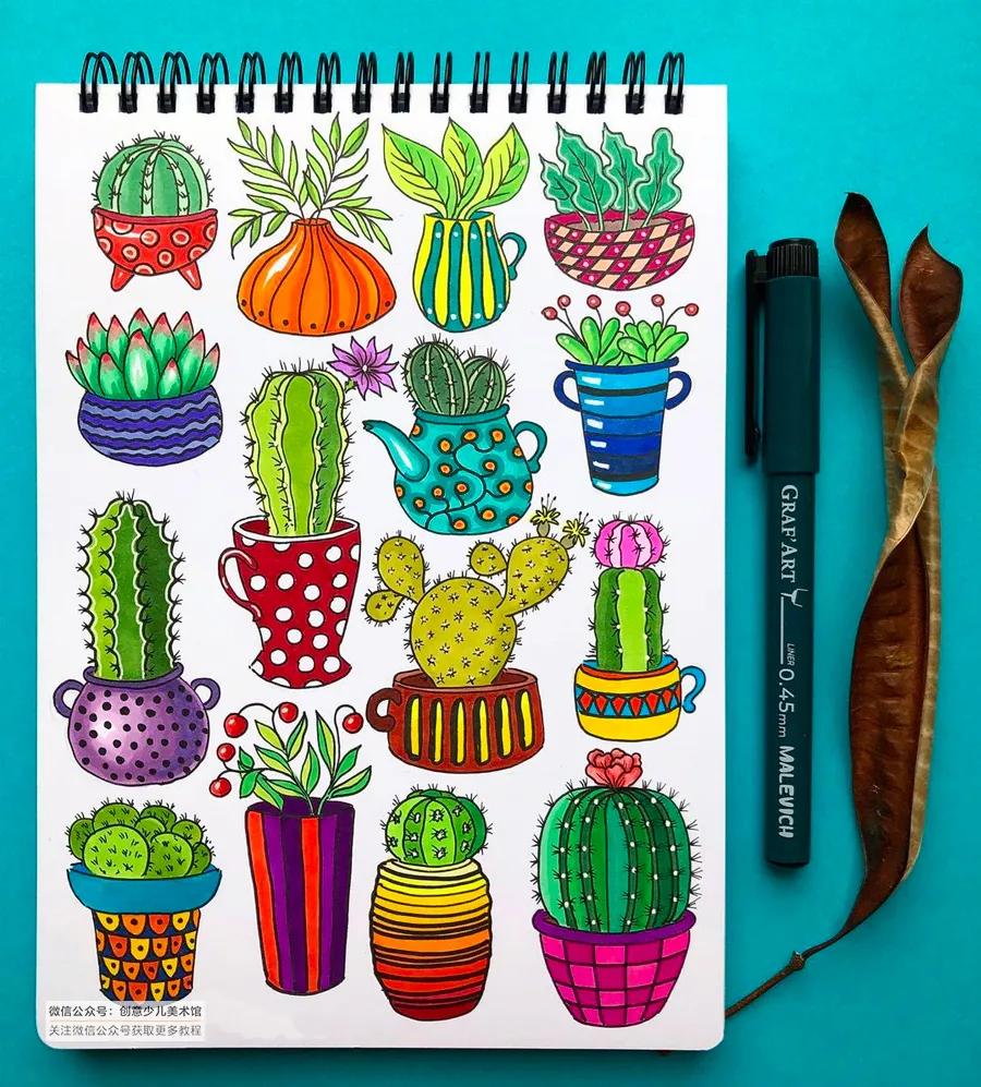 马克笔绘画背景简单,马克笔绘画简单素材