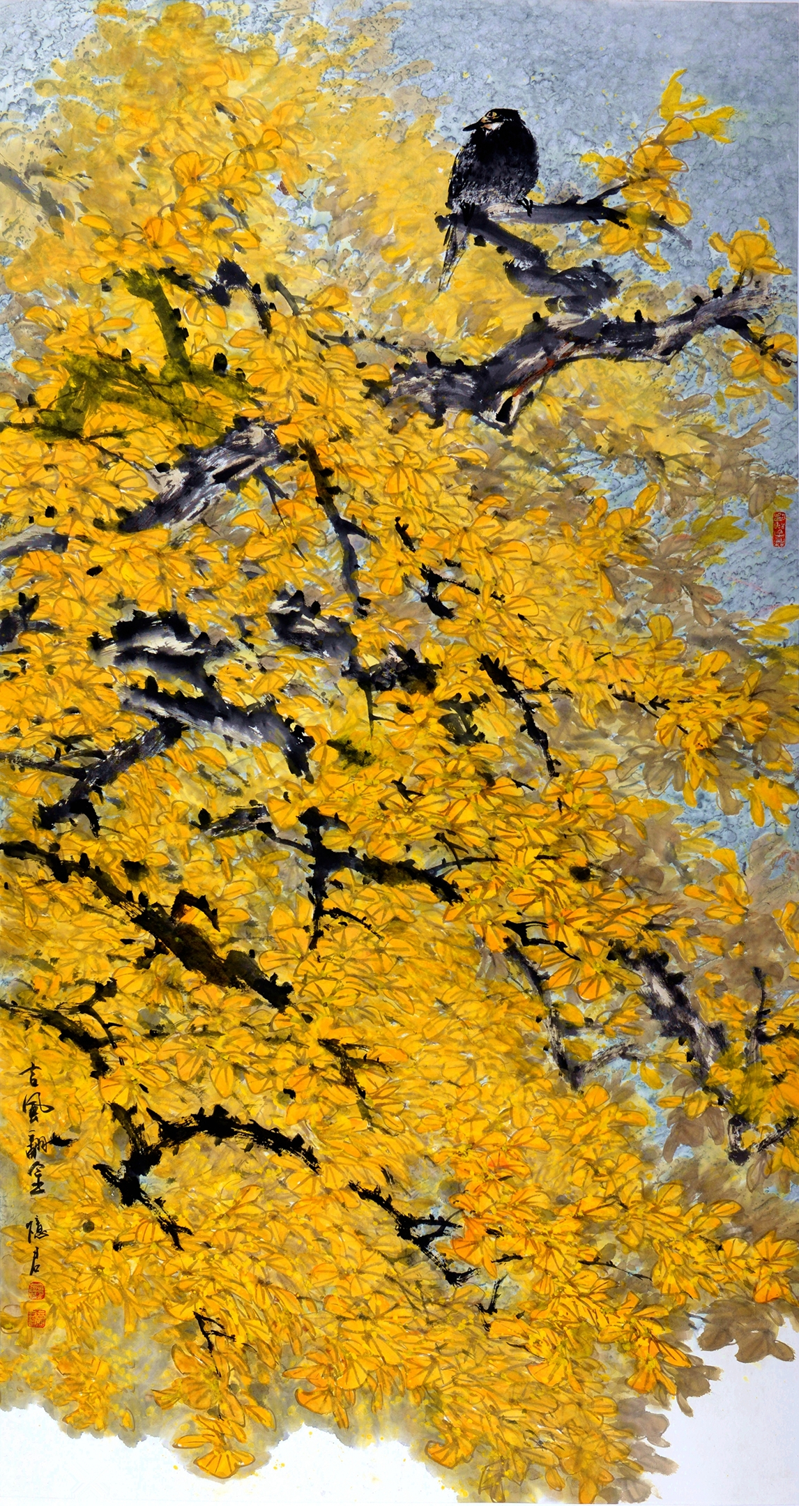 忆君银杏作品欣赏,忆君银杏画