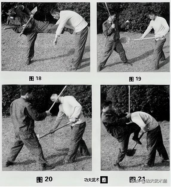 武当短棍对战铁锹,街斗技巧腿法