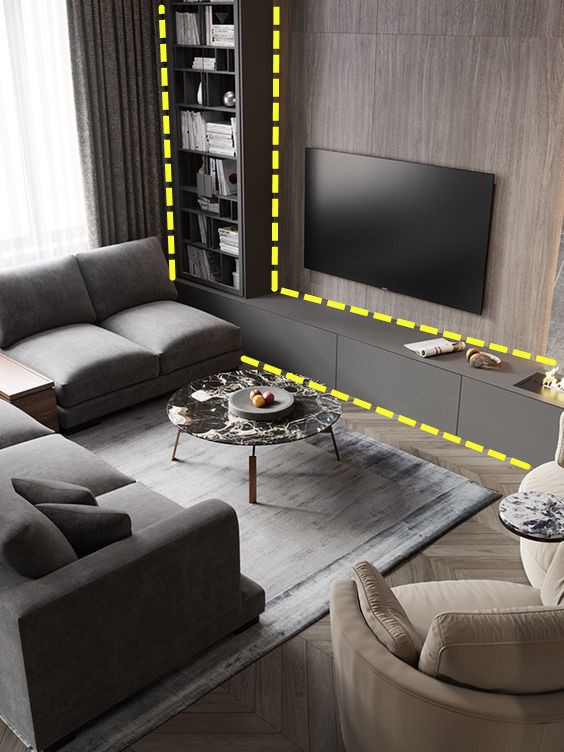 电视柜超长用什么做台面,电视柜大台面效果图