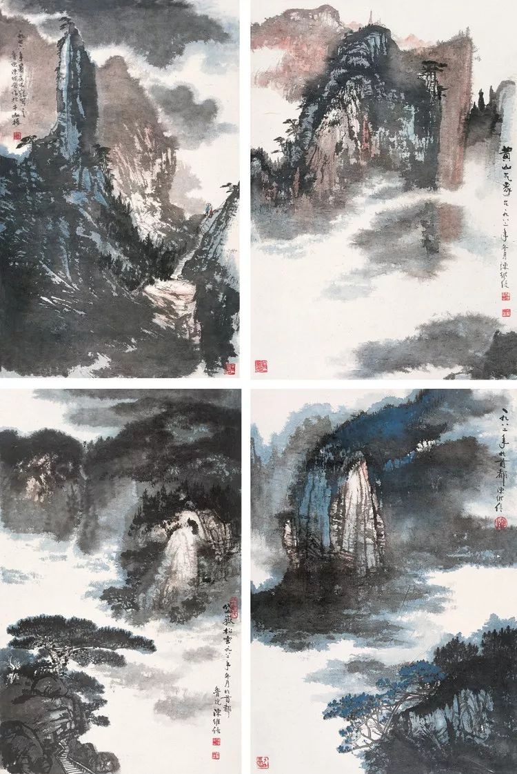 陈良宗山水画作品欣赏,陈家振山水画作品欣赏