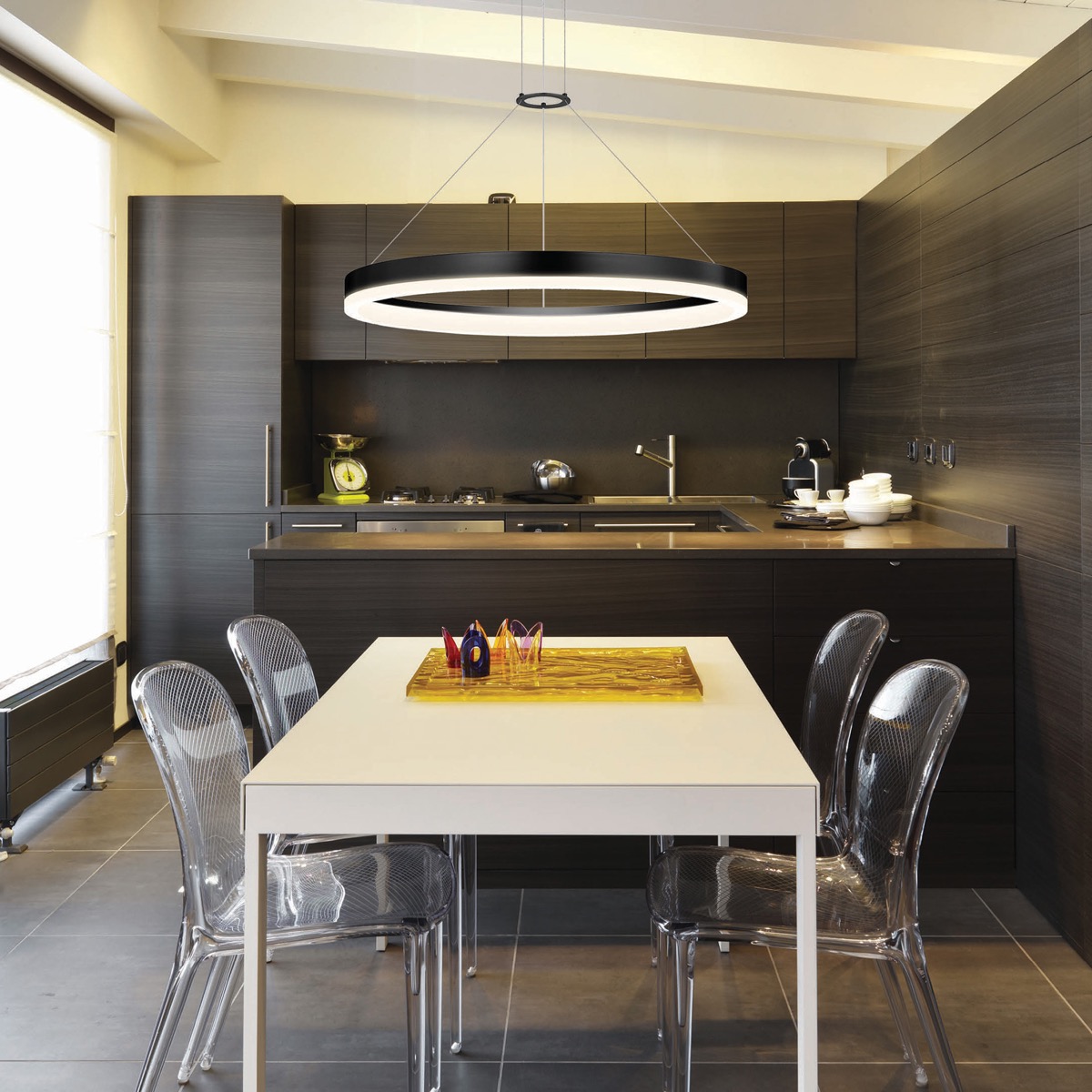 餐厅3个灯具效果图,轻奢餐厅灯饰设计