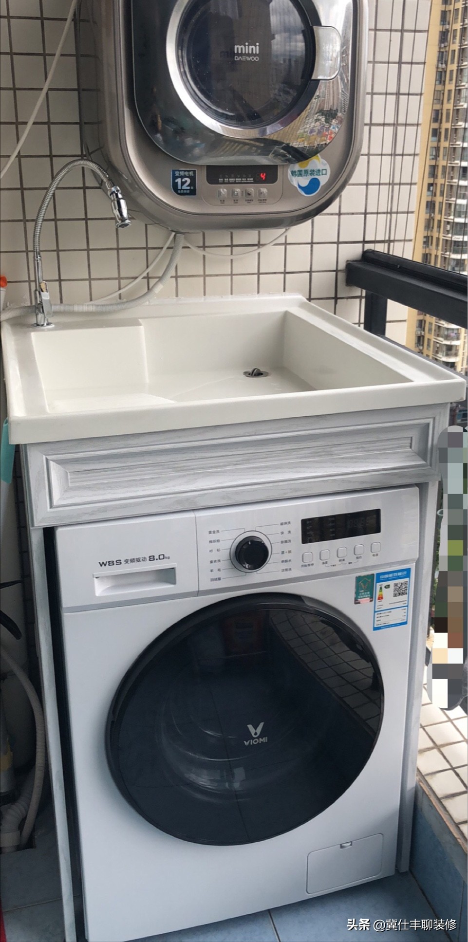 洗衣柜预留洗衣机尺寸,洗手台洗衣机一体的下水怎么弄