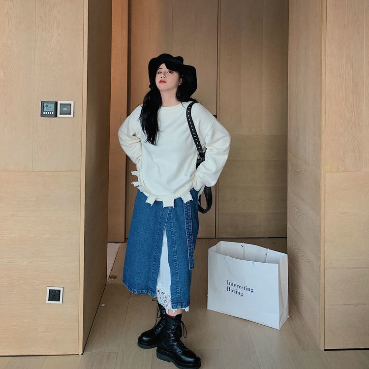 穿搭卫衣裙子要这样穿才日常好看,卫衣半裙初秋最佳搭配谁穿谁好看