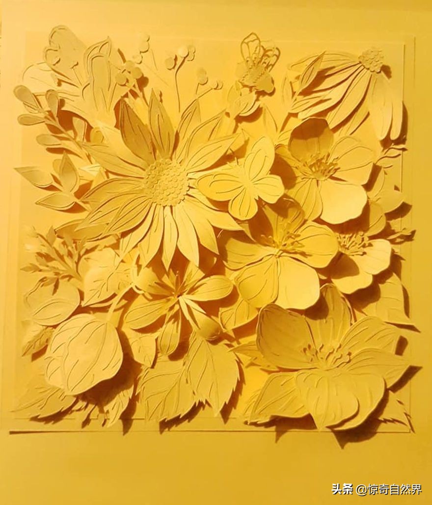 用超长的纸做艺术品超简单,纸制彩色艺术品