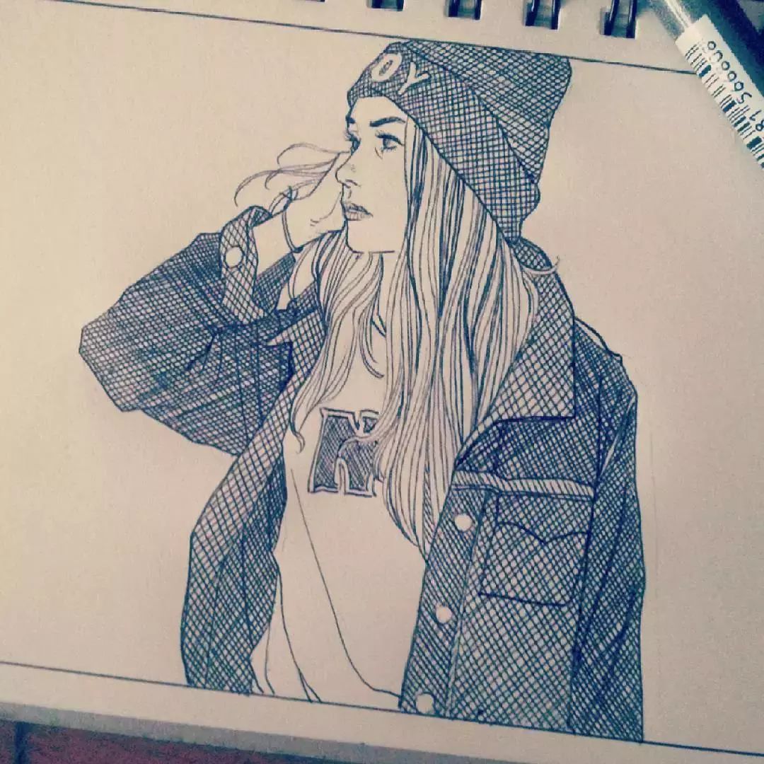 简单针管笔手绘花,简单易学针管笔手绘