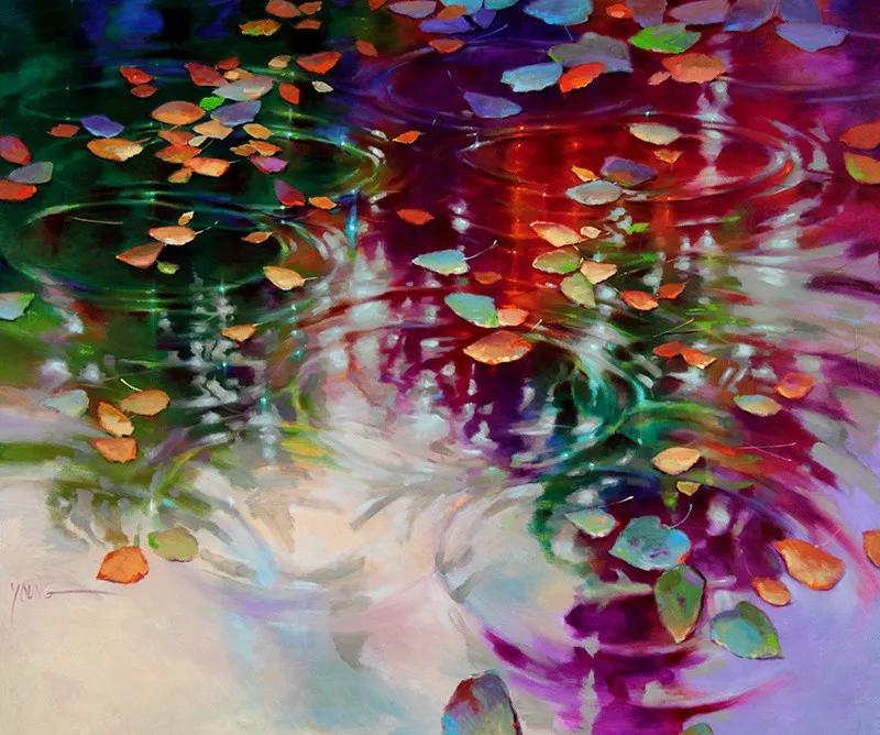 莫奈的睡莲紫色,莫奈睡莲和梵高睡莲