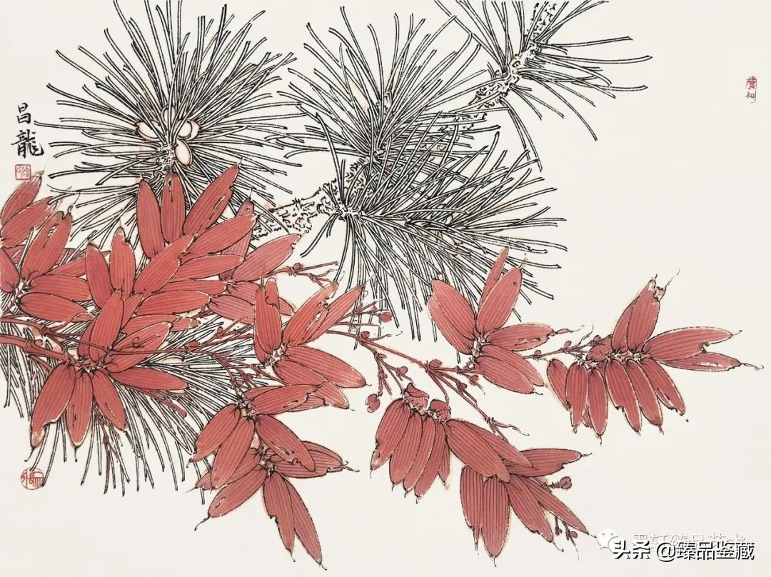 谭昌龙工笔画作品欣赏,年画作品创意画牛年