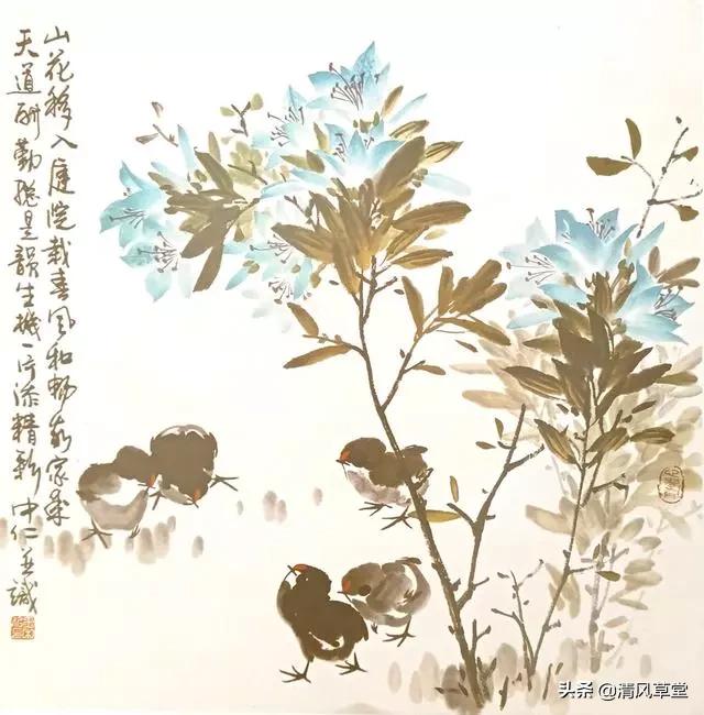少儿国画花卉画法视频,各种花卉的100种画法