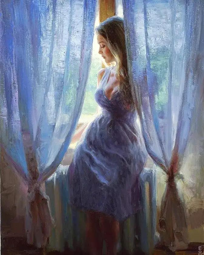 俄罗斯油画艺术人物写真,俄罗斯著名油画笔下的阳光少女