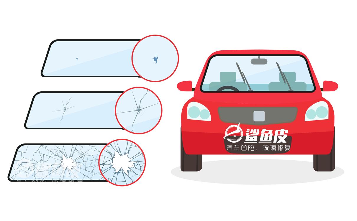 车前玻璃被小石头砸裂怎样修复,玻璃裂了是修复还是更换