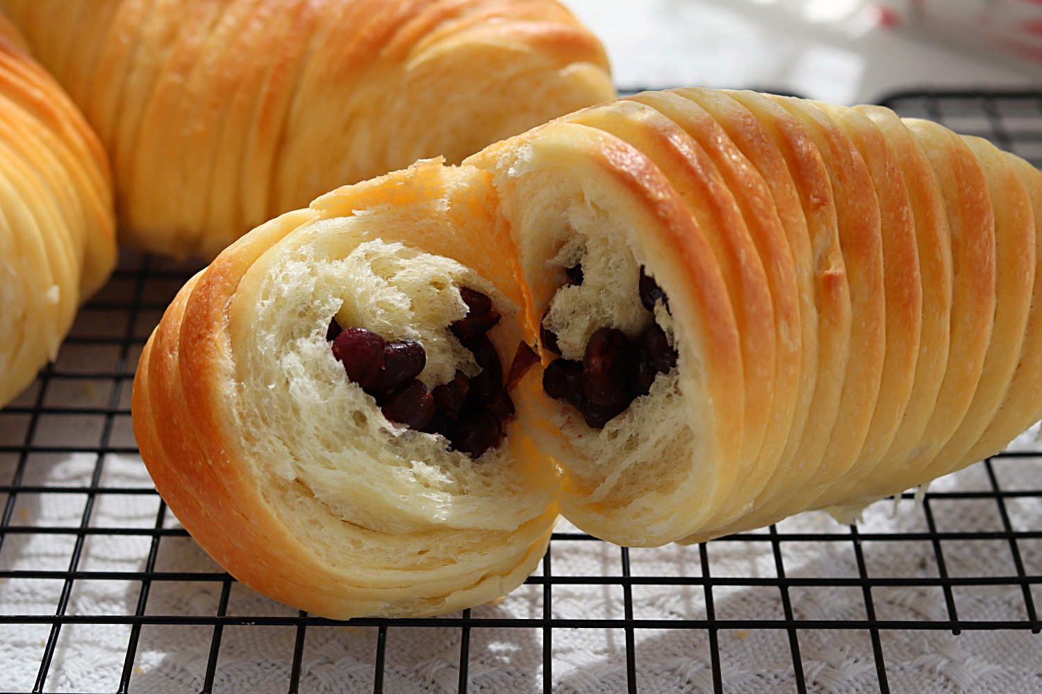 毛线团面包,用毛线编织面包