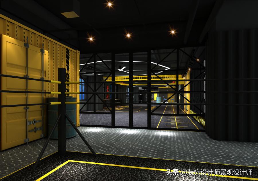 公司健身房设计效果图,书房健身房二合一设计效果图