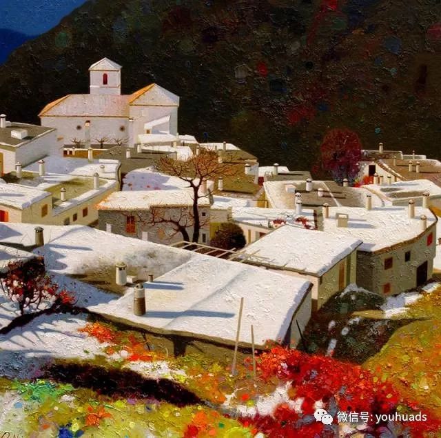 鲍勃罗斯的风景画,意大利画家fulviorinaldi水彩风景