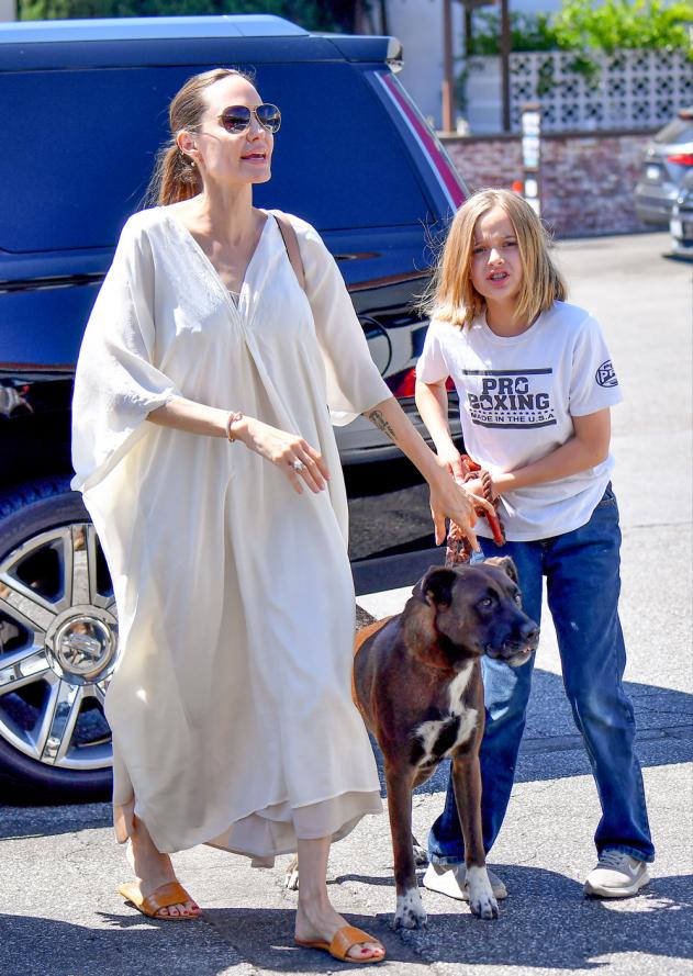 安吉丽娜·朱莉,十大国际女巨星之一,每周陪爱女去宠物店