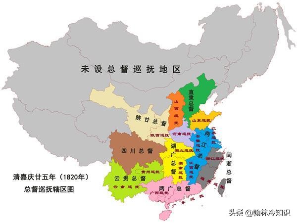 清朝行政区划一览表,清朝各省行政区划图