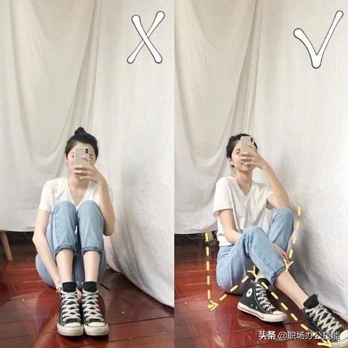 坐着对镜子拍照怎么拍显腿长,镜子怎么调整才能显高显瘦