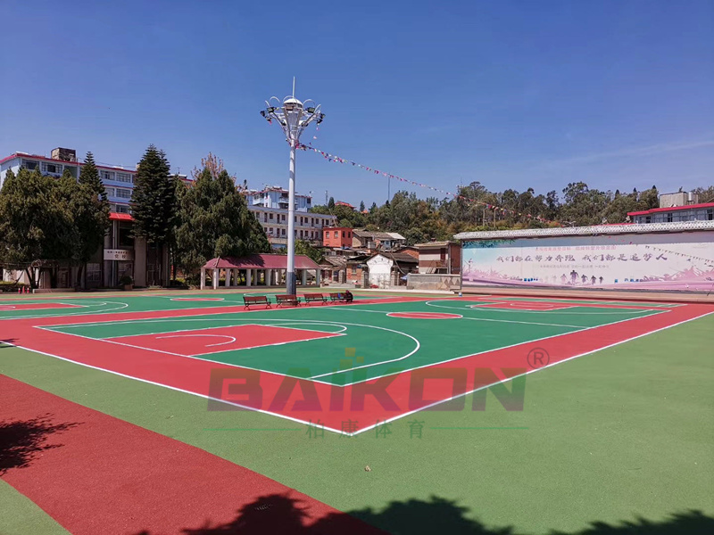 硅pu球场施工一平方多少钱,硅pu球场施工过程图片