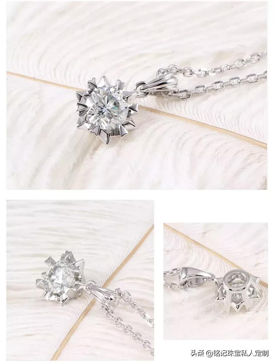 莫桑石吊坠视频,莫桑石吊坠香槟色