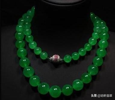 过亿的老翡翠珠链,翡翠珠链81颗
