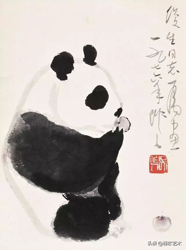 吴作人画速写熊猫,熊猫国画吴作人图文
