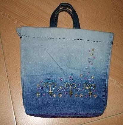 牛仔裤改包包做法大全简单,旧牛仔裤的超实用改造成品