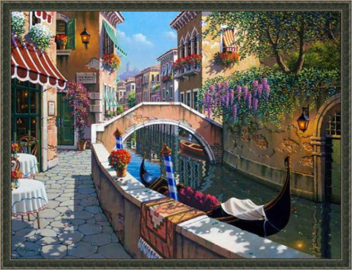 唯美风景头像油画,唯美乡村田园风景油画