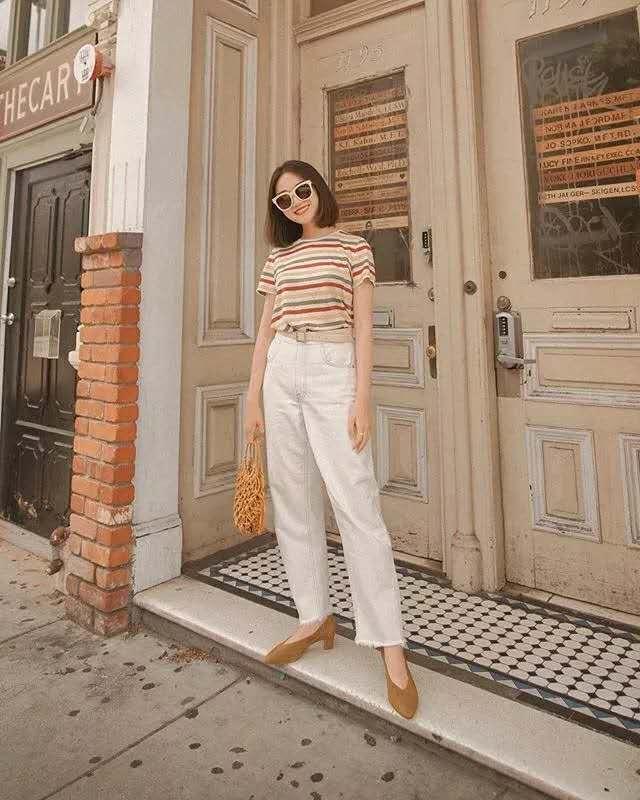 直筒裤穿搭优衣库,优衣库细条纹裤的最佳搭配