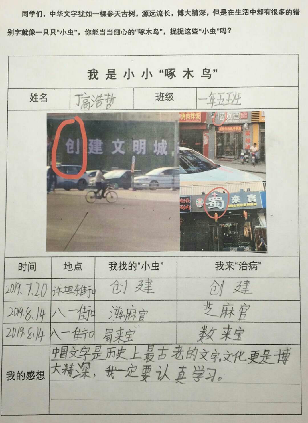 啄木鸟在行动错别字大全,啄木鸟在行动找错别字活动