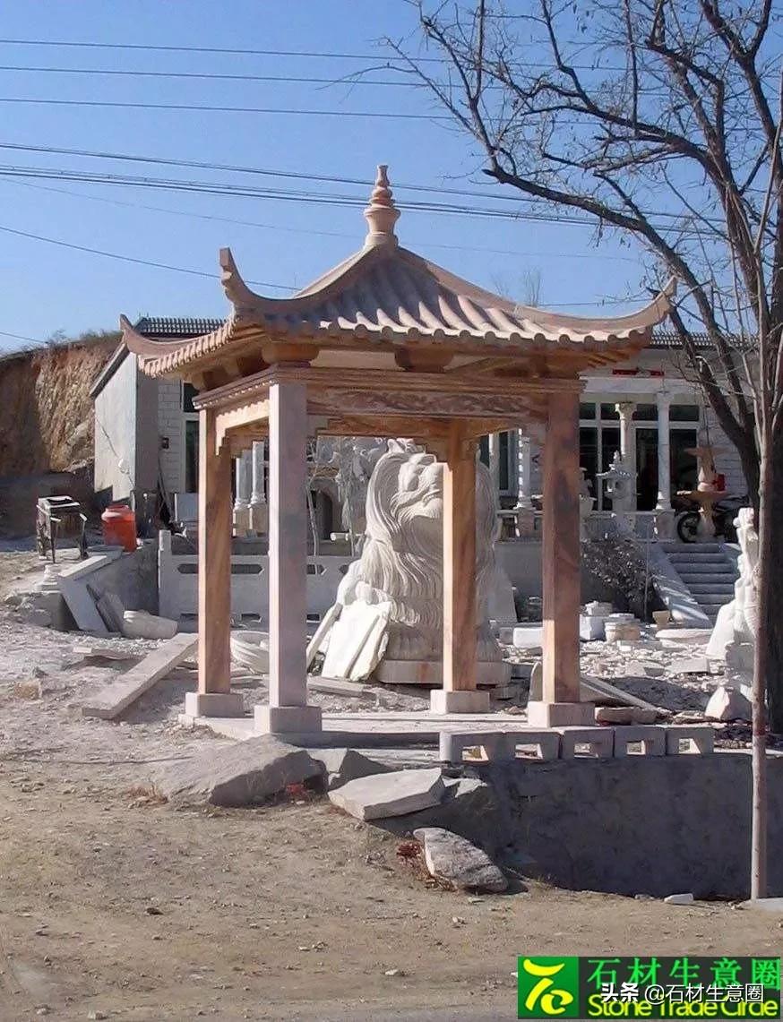 屋顶凉亭造型图片,仿木凉亭造型精美