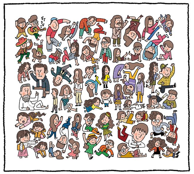 超可爱的手绘简笔画,简单的Q版简笔人物绘画