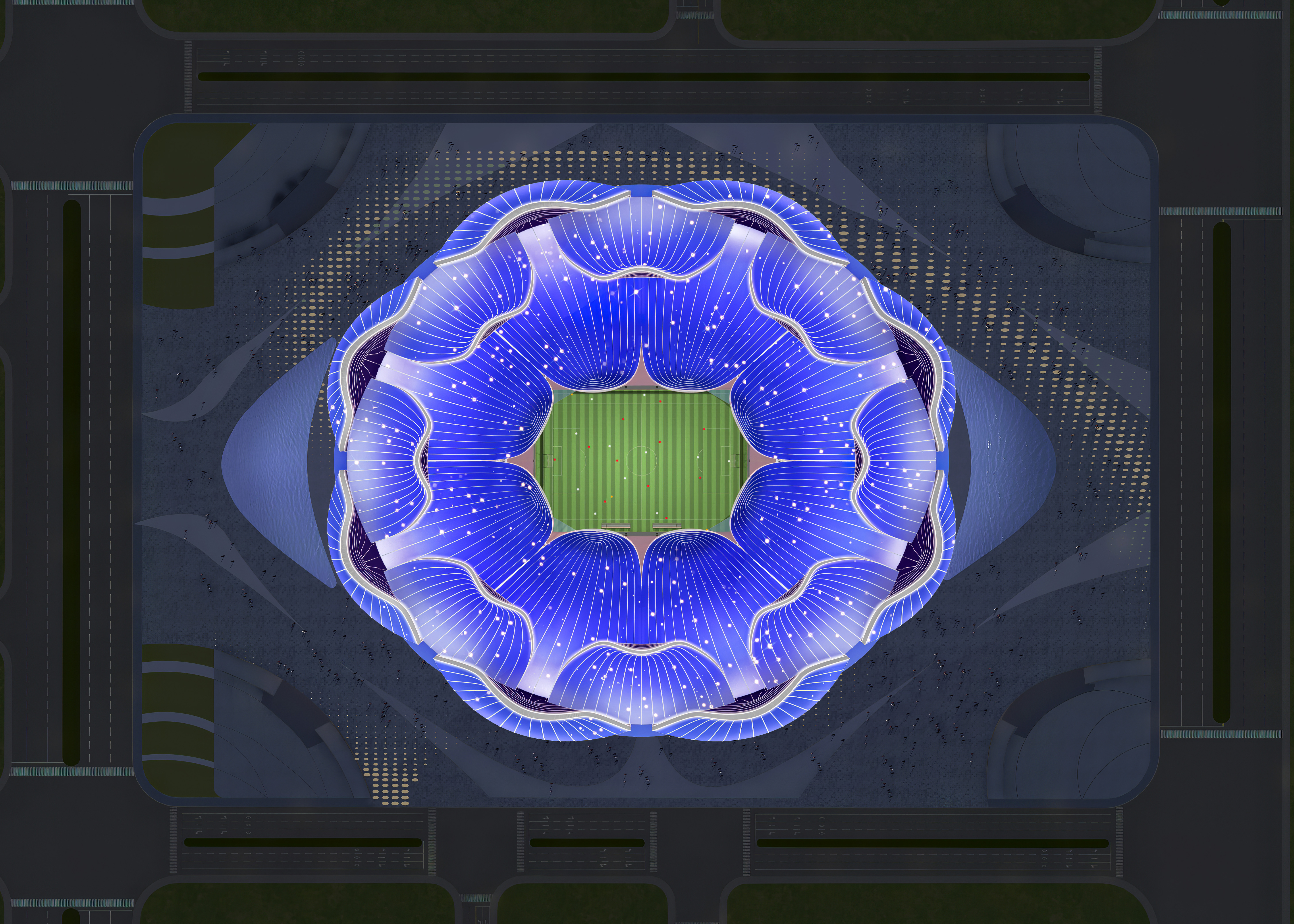 广州恒大足球场大片惊艳来袭,恒大10万人新足球场效果图