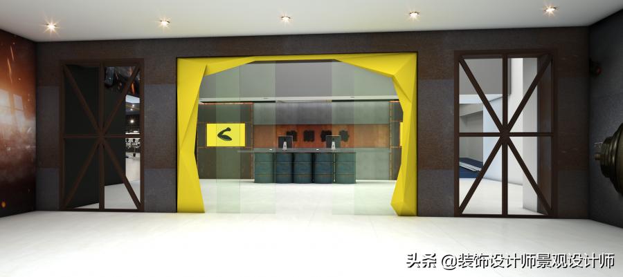 公司健身房设计效果图,书房健身房二合一设计效果图