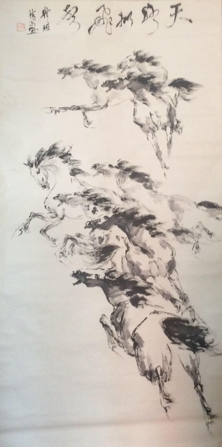 著名画家画马作品欣赏,当代著名画家马福友作品欣赏